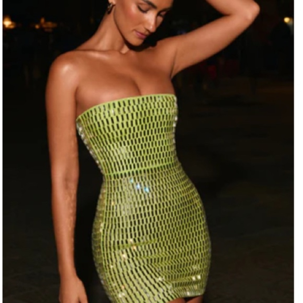 Oh Polly Embellished Mini Dress